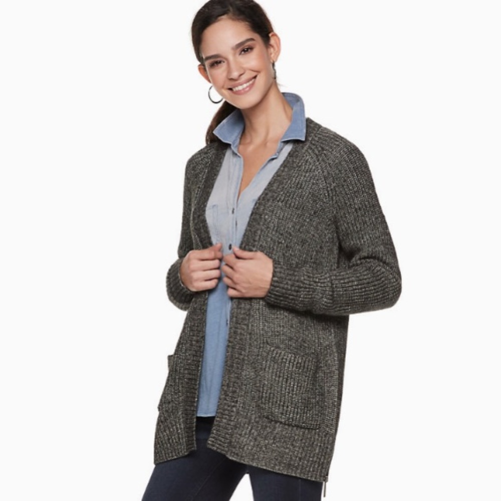Rock & Republic Side Zip Cardigan